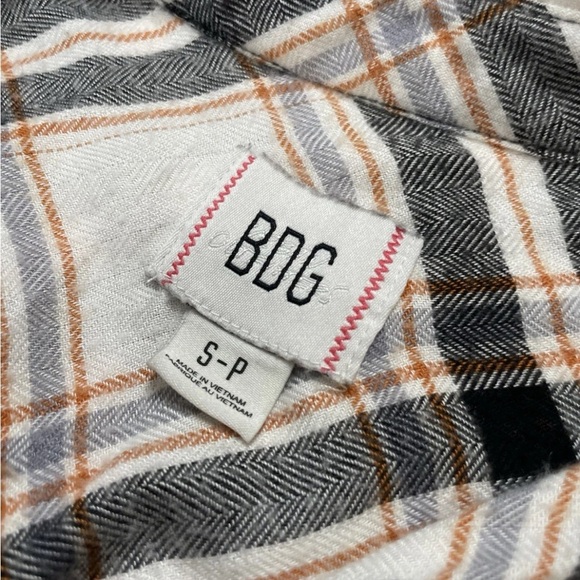 BDG Urban Outfitters Robbie Spliced Flannel Shirt Womens Small Plaid Oversized S - Picture 3 of 15
